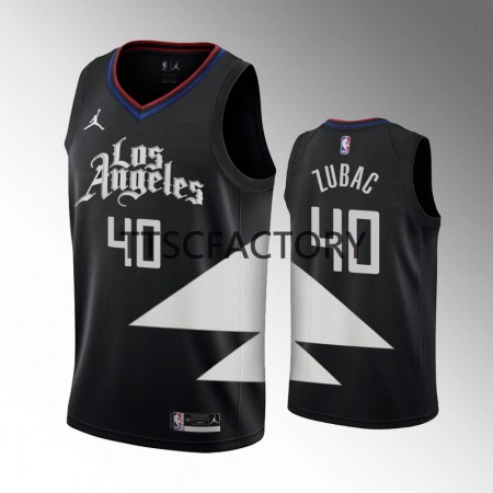 Maillot Homme Los Angeles Clippers Ivica Zubac 40 Jordan 2022-23 Statement Edition Noir Swingman